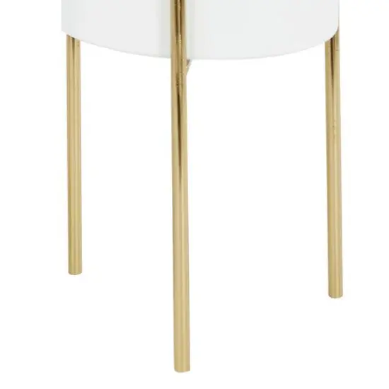 White Metal Contemporary Planter Set {5}