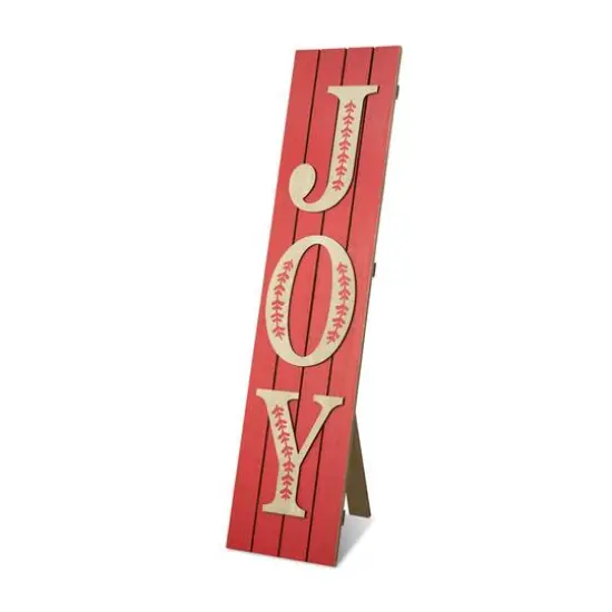 Glitzhome&reg; 42" Christmas JOY Wood Porch Sign {1}