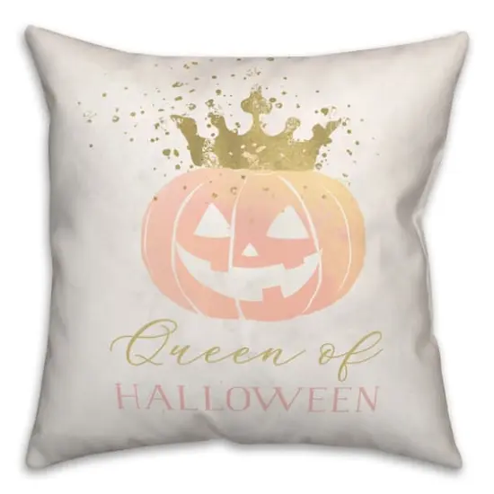 Queen Of Halloween Throw Pillow {1}