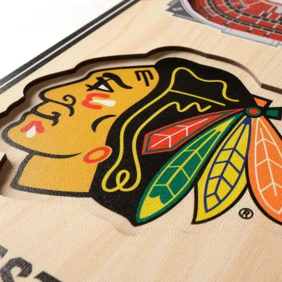 19" NHL 3D StadiumView Banner Chicago Blackhawks {6}