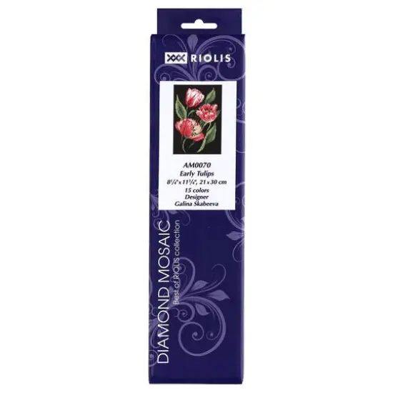 RIOLIS Early Tulips Diamond Mosaic Kit, Square Diamonds {3}