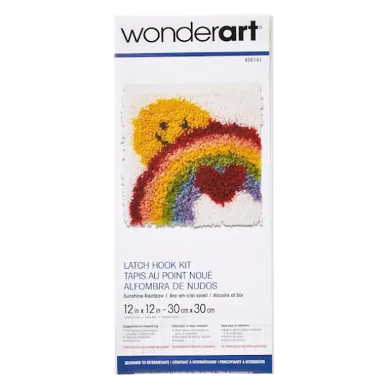 Wonderart&reg; Sunshine Rainbow Latch Hook Kit {4}