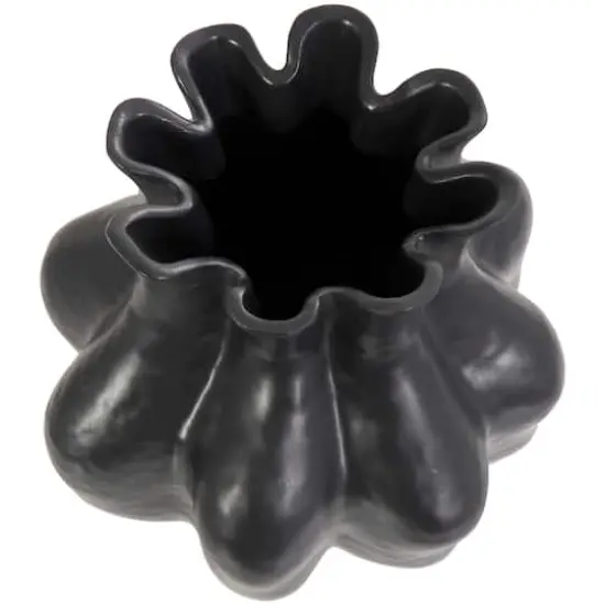 Black Abstract Tulip Shaped Vase Set {4}