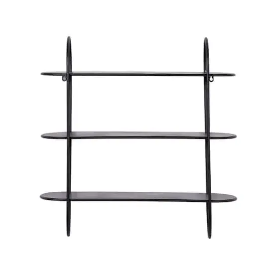 Black Iron Modern Wall Shelves, 28" x 28" x 8" {6}