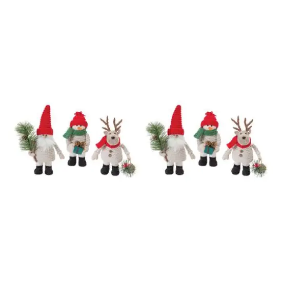 Plush Holiday Characters Tabletop D&eacute;cor Set, 8", 9" & 10.5" {7}