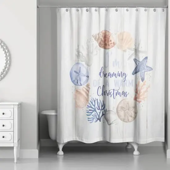 Dreaming of a Warm Christmas Fabric Shower Curtain {3}