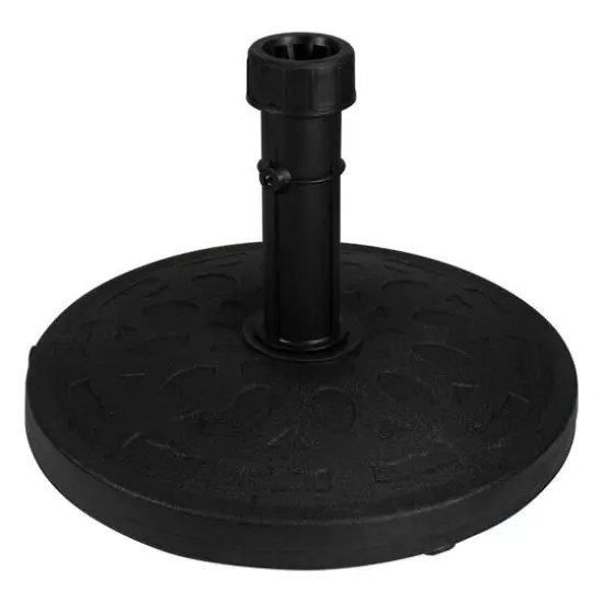 18" Black Flat Round Patio Umbrella Base  {1}