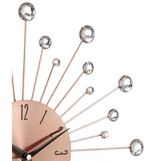 Copper Metal Glam Wall Clock, 15" {3}