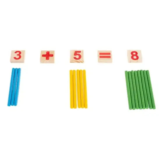 Toy Time Math Manipulatives Number Tiles & Colorful Sticks {4}