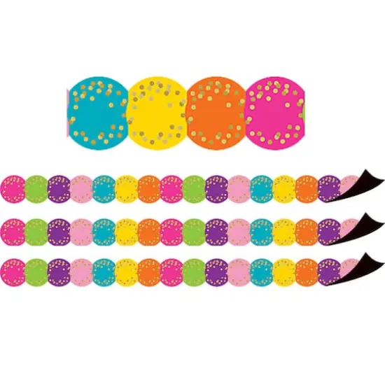 Teacher Created Resources Confetti Circles Die-Cut Magnetic Border, 72ft. {1}