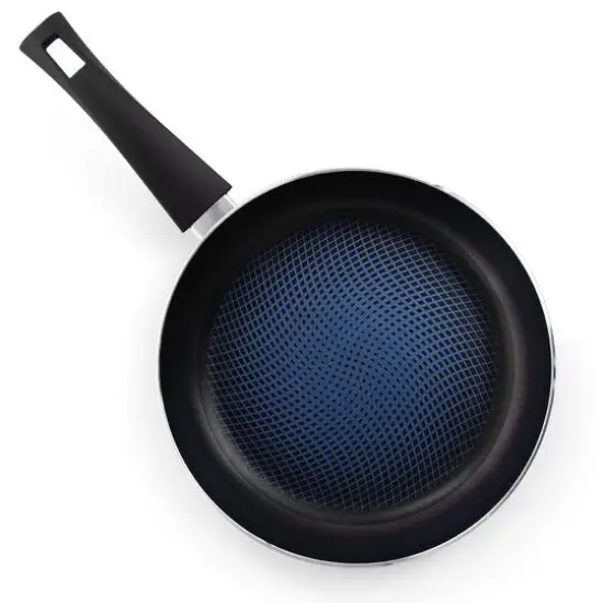 Gibson Home&reg; Piletti 10'' Aluminum Frying Pan Blue and Black {11}