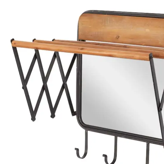 Brown Metal Industrial Wall Hook, 19" x 19" x 14" {4}