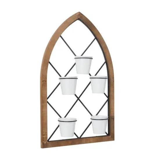 Brown Metal Traditional Arched Wall Decor 32" x 20" x 5" {3}