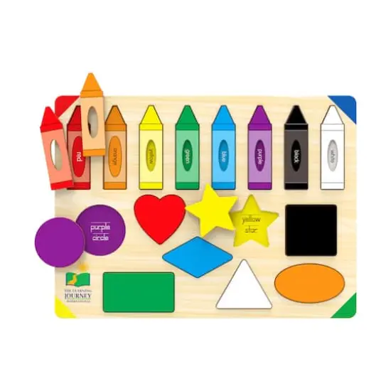 Lift & Learn Puzzle - Colors & Shapes: 16 Pcs {3}