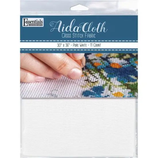 Essentials by Leisure Arts Pure White 11ct. Aida Cloth, 30" x 36" {1}