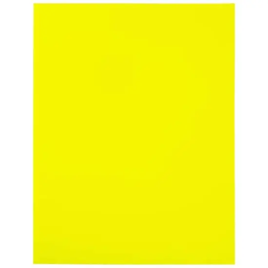 JAM Paper Shipping Labels, 8.5" x 11" Neon Yellow {6}
