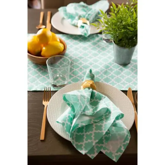 Aqua Lattice Table Runner 14" x 108" {6}