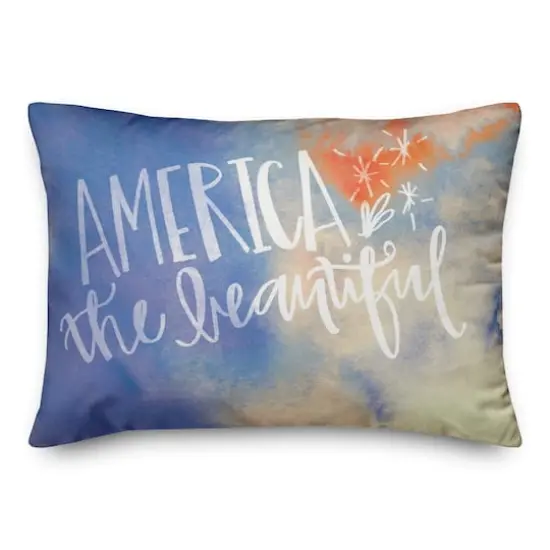 America The Beautiful Throw Pillow {1}