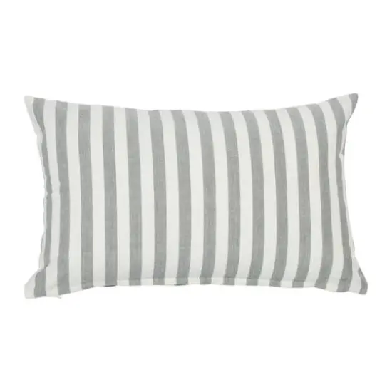 Hello Honey&reg; 20'' Striped Gray Cotton Lumbar Pillow Cover {1}