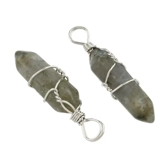 Gray Labradorite Prism Pendants, 2ct. by Bead Landing&trade; {1}