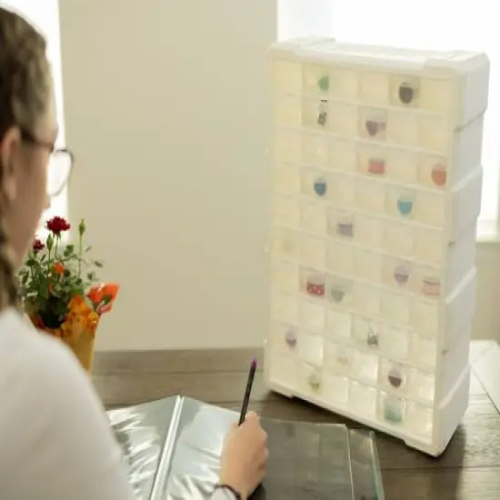 Everything Mary White 60 Drawer Plastic Organizer {8}