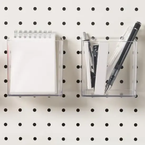 Small Clear Pegboard Storage Bin by Simply Tidy&trade; {4}