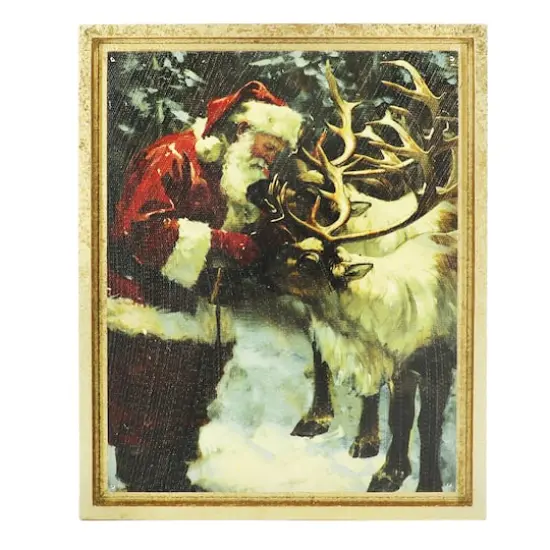 6" x 7.25" Santa with Deer Tabletop Décor by Ashland® {1}