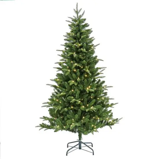 6ft. Pre-Lit Whatcom Pine Artificial Christmas Tree, Clear LED Lights {1}