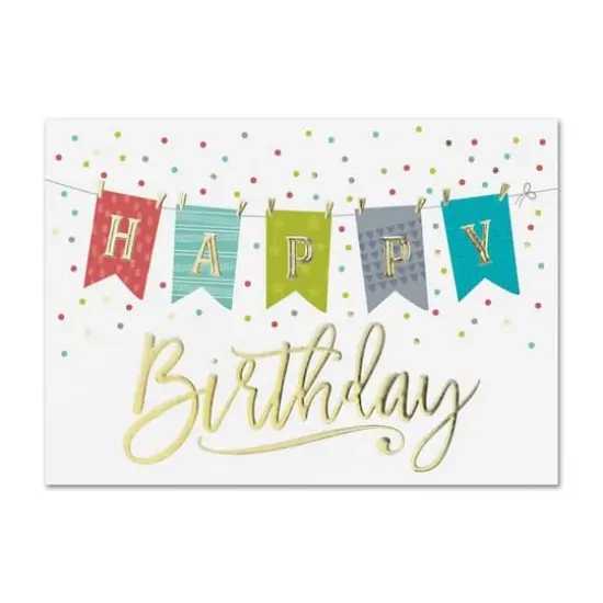 JAM Paper Colorful Birthday Banner Cards, 25ct. {1}
