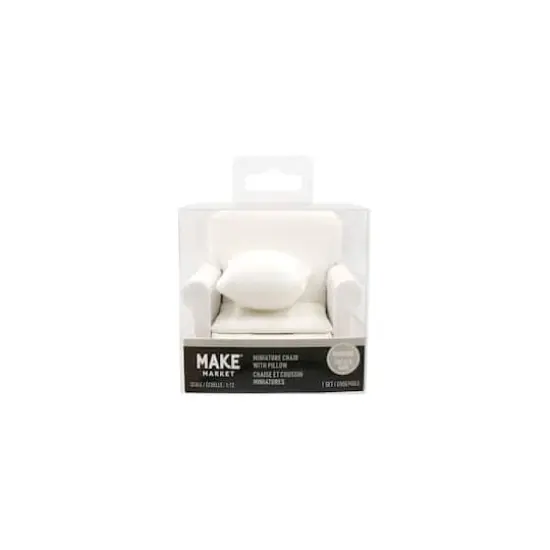 Mini White Chair with Pillow by Make Market&reg; {1}