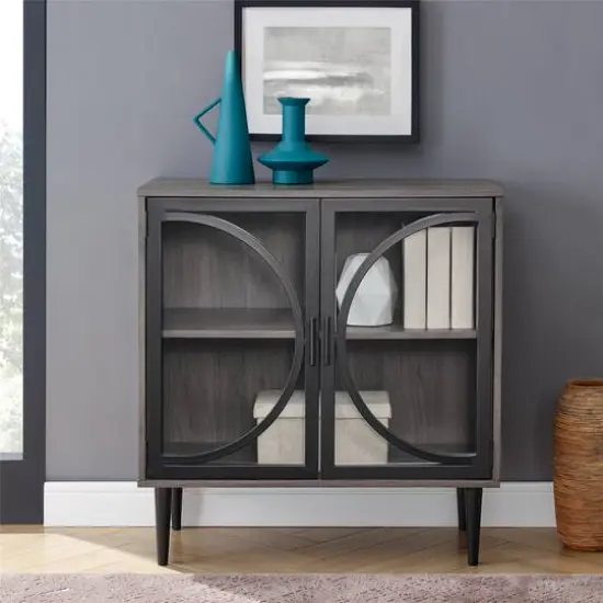 Walker Edison 30" Slate Grey Industrial Storage Cabinet {6}