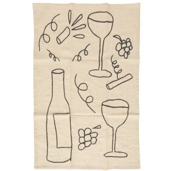 Hello Honey&reg; Fruit, Garden & Wine Cotton & Linen Tea Towels, 3ct. {9}