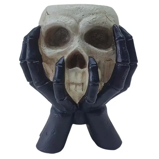 7.5" Hands & Skull Candle Holder by Ashland&reg; {1}