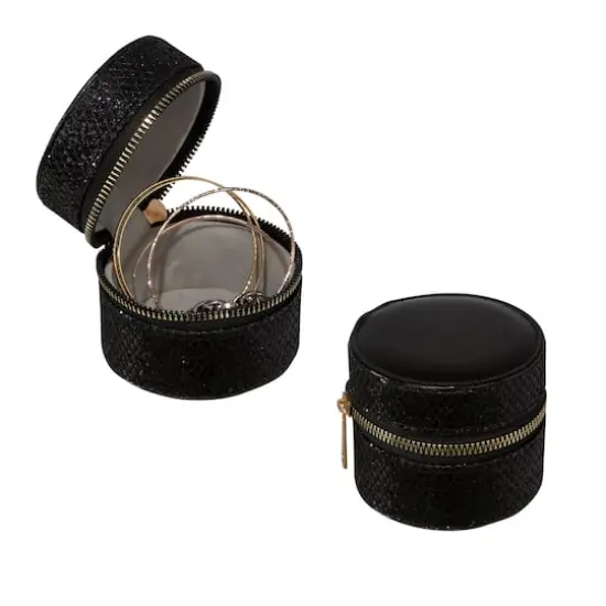 Ruby + Cash Black Circle Travel Jewelry Accessory Organizer {1}