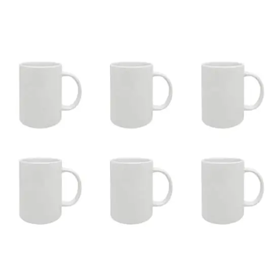 15oz. White Ceramic Sublimation Mugs, 6ct. by Make Market&reg; {1}