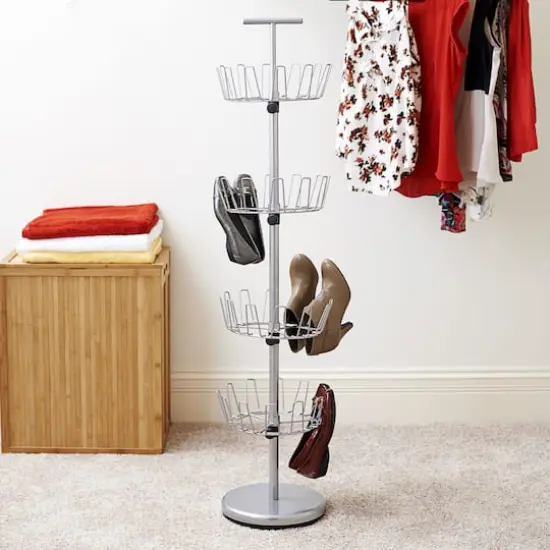 Household Essentials 4-Tier Revolving Shoe Tree {3}