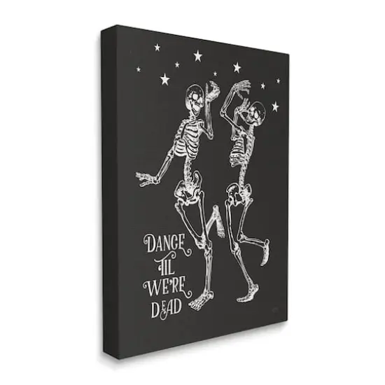 Stupell Industries Dance 'Til We're Dead Skeletons Canvas Wall Art {4}