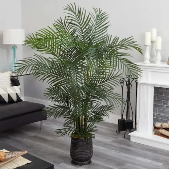 5.4ft. Areca Artificial Palm Tree in Decorative Planter {5}