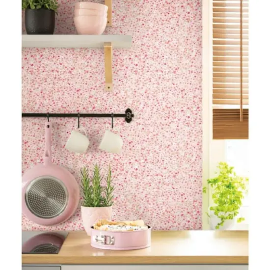 RoomMates Petite Floral Peel & Stick Wallpaper Pink {7}