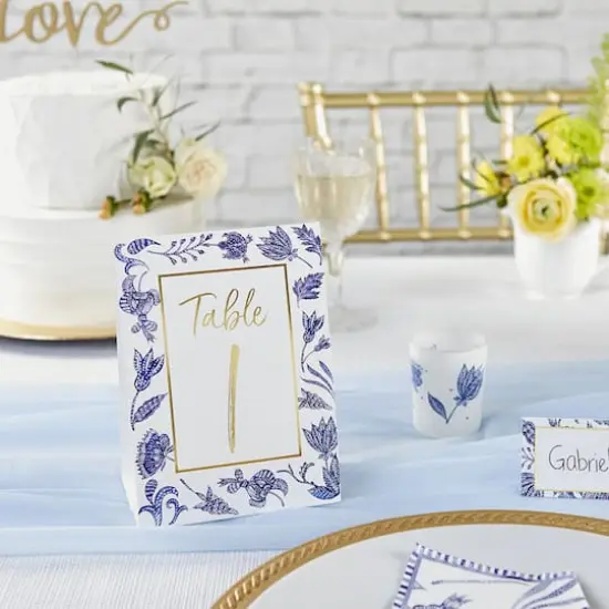 Kate Aspen&reg; Blue Willow Wedding Table Numbers 1-25 {5}