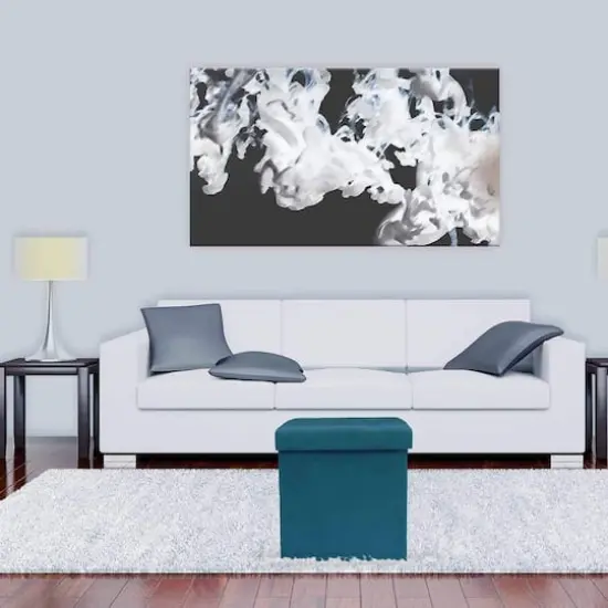 Sorbus 15" Faux Suede Storage Ottoman Cube Teal {5}