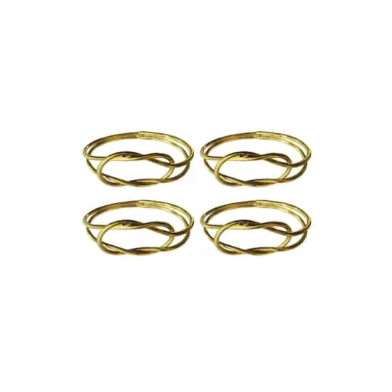 Hello Honey&reg; Gold Metal Twisted Napkin Rings, 4ct. {1}