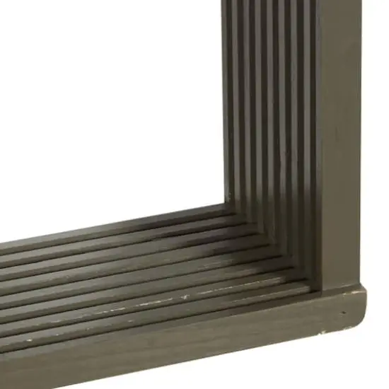 Gray Wood Contemporary Wall Shelf, 34" x 12" x 7" {4}