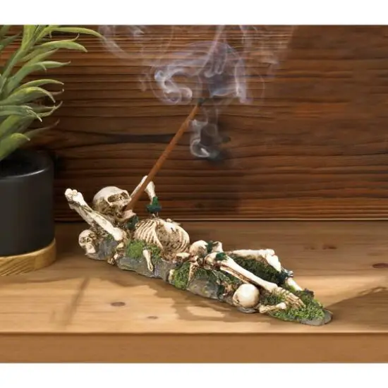 10.5" Skeleton Incense Burner Holder {6}