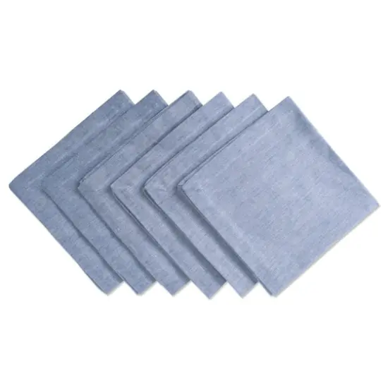 DII&reg; Solid Chambray Oversized Napkin, 6ct. Blue {1}