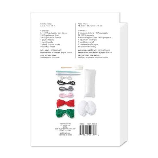 Intermediate White Cat Amigurumi Crochet Ornament Kit by Loops & Threads&reg; {5}