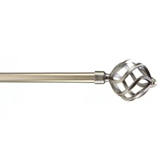 Home Details Royal Twist Curtain Rod Satin Nickel {4}