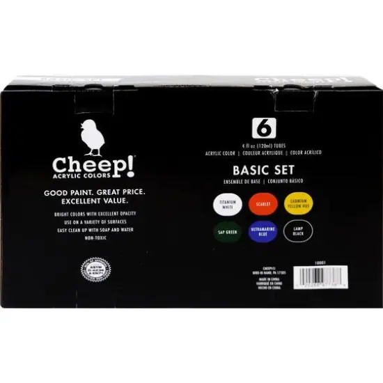 Cheep&reg; Basic Acrylic Paint Set, 4oz. {3}
