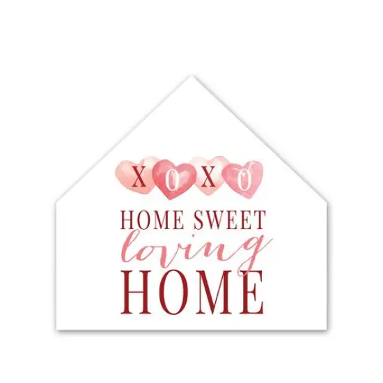 Valentine's Day Calendar Wreath House Shaped Canvas {1}