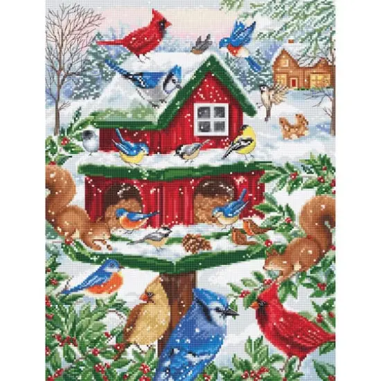 Luca-S Blissful Bird Feeder Counted Cross Stitch Kit {11}
